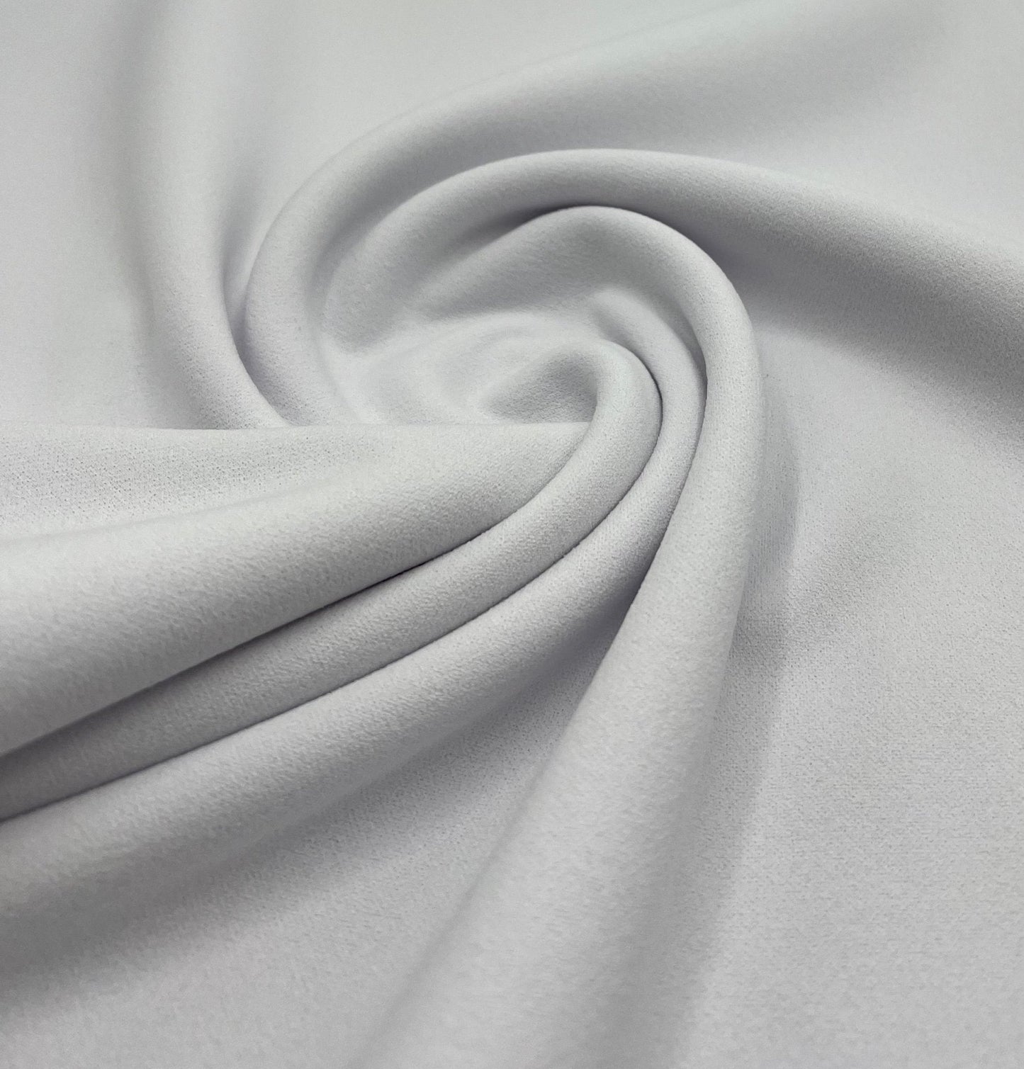 Plain White Scuba Crepe Stretch Jersey Fabric 4 Way Stretch