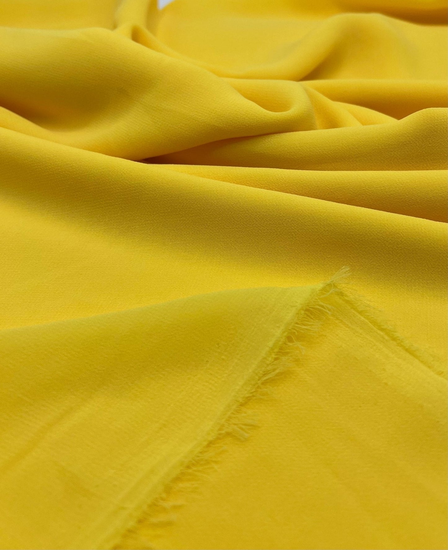 Plain Yellow Chiffon Sheer Dress Bridal Fabric
