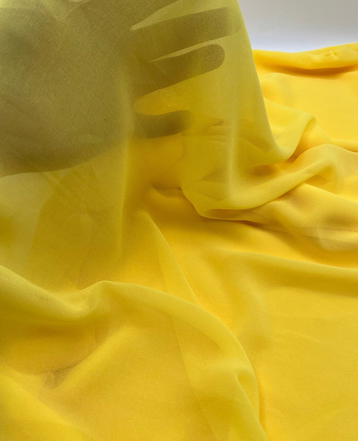 Plain Yellow Chiffon Sheer Dress Bridal Fabric