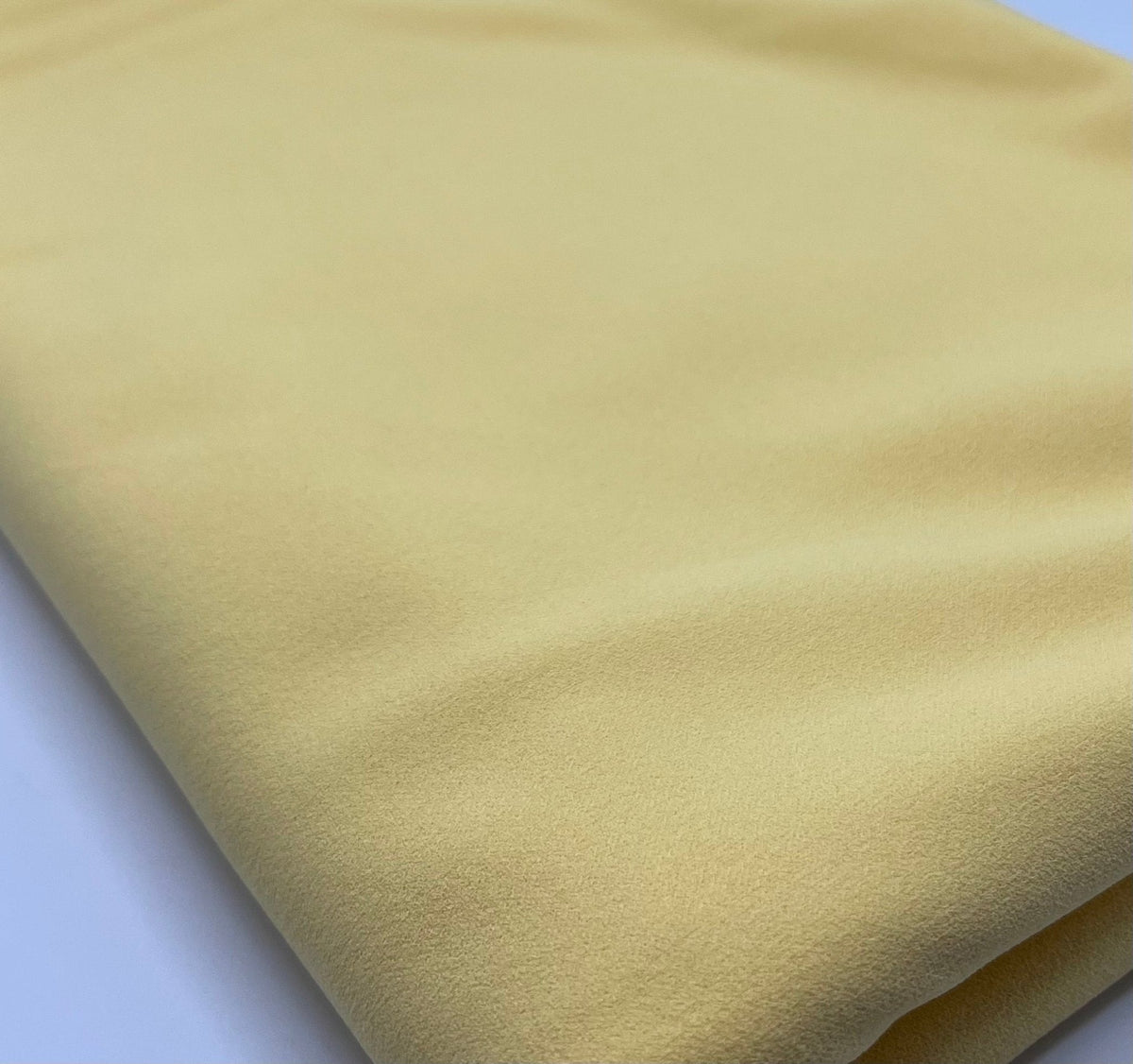 Plain Yellow Lemon Scuba Crepe Stretch Jersey Fabric 4 Way Stretch