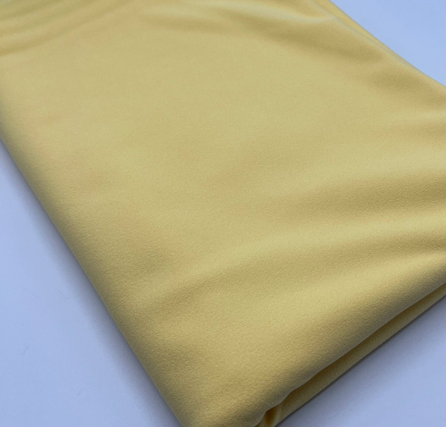 Plain Yellow Lemon Scuba Crepe Stretch Jersey Fabric 4 Way Stretch