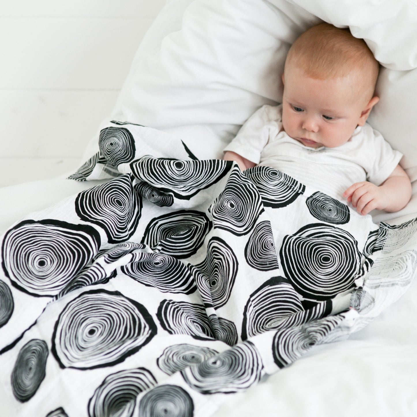PLANT PRINT 3-PACK MUSLINS - birth to 4 months