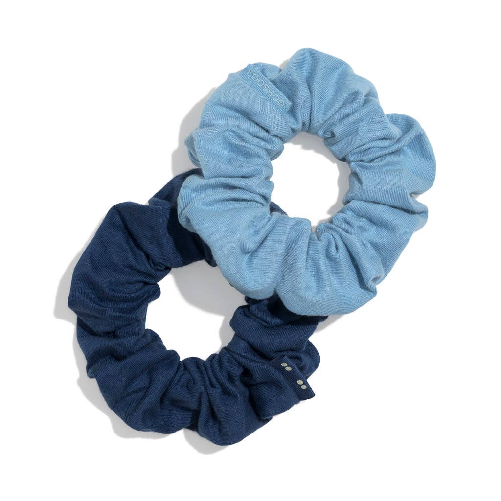 Plastic-Free Scrunchies True Blue – Organic Cotton