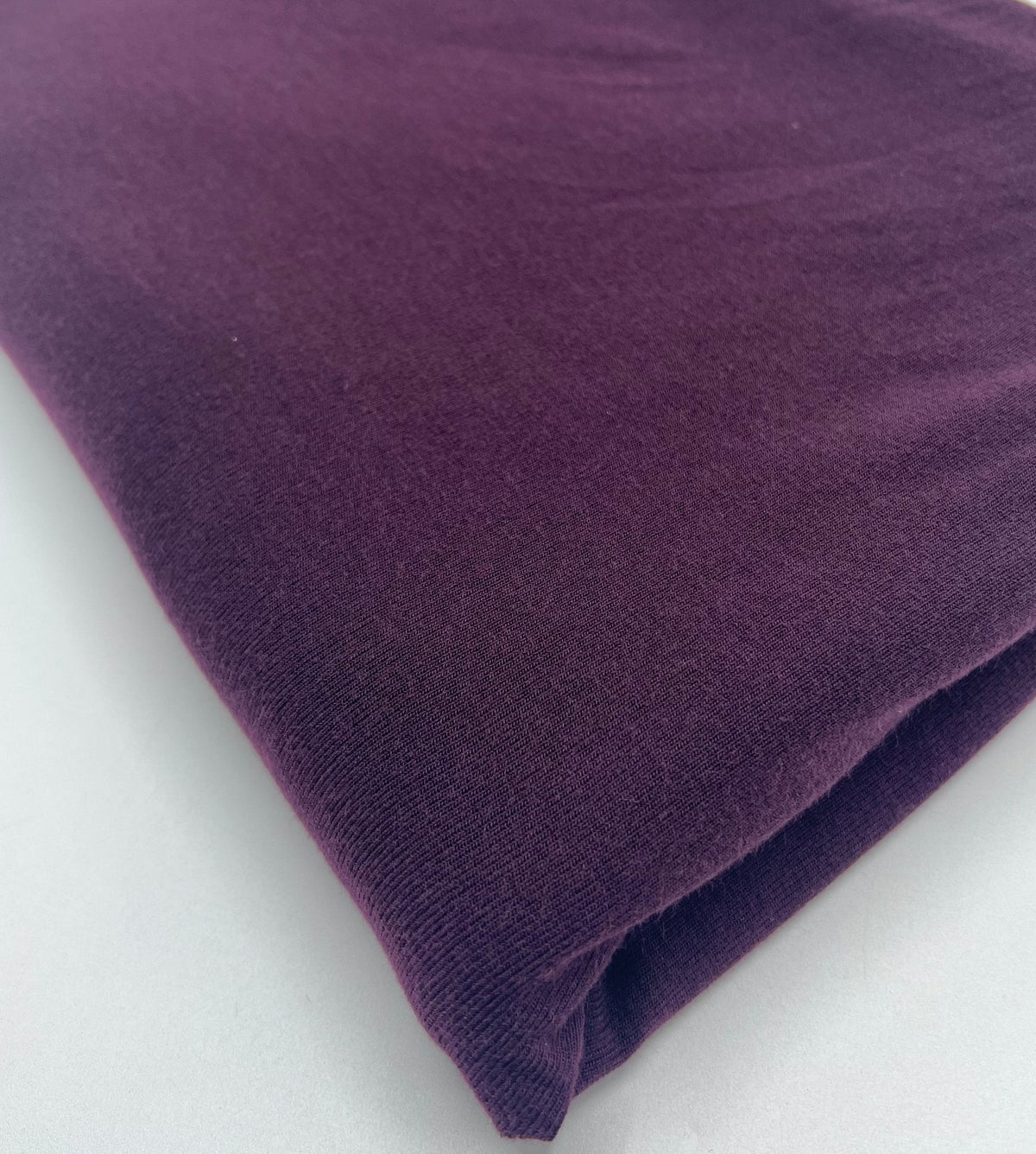Plum Lightweight Melange Knit Stretch Fabric