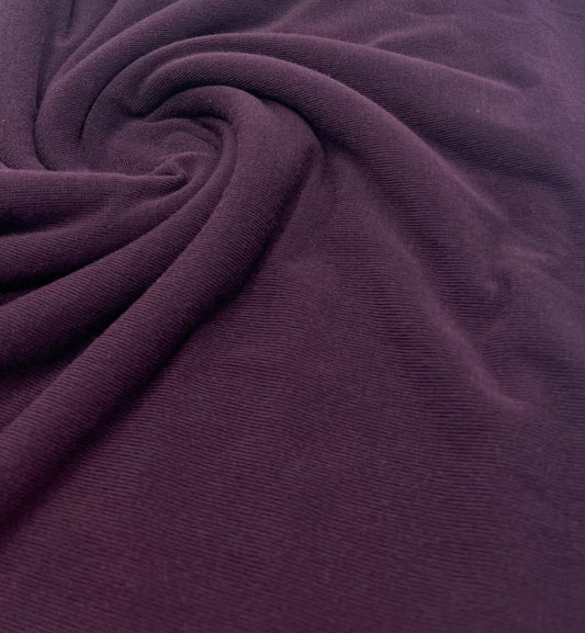 Plum Lightweight Melange Knit Stretch Fabric
