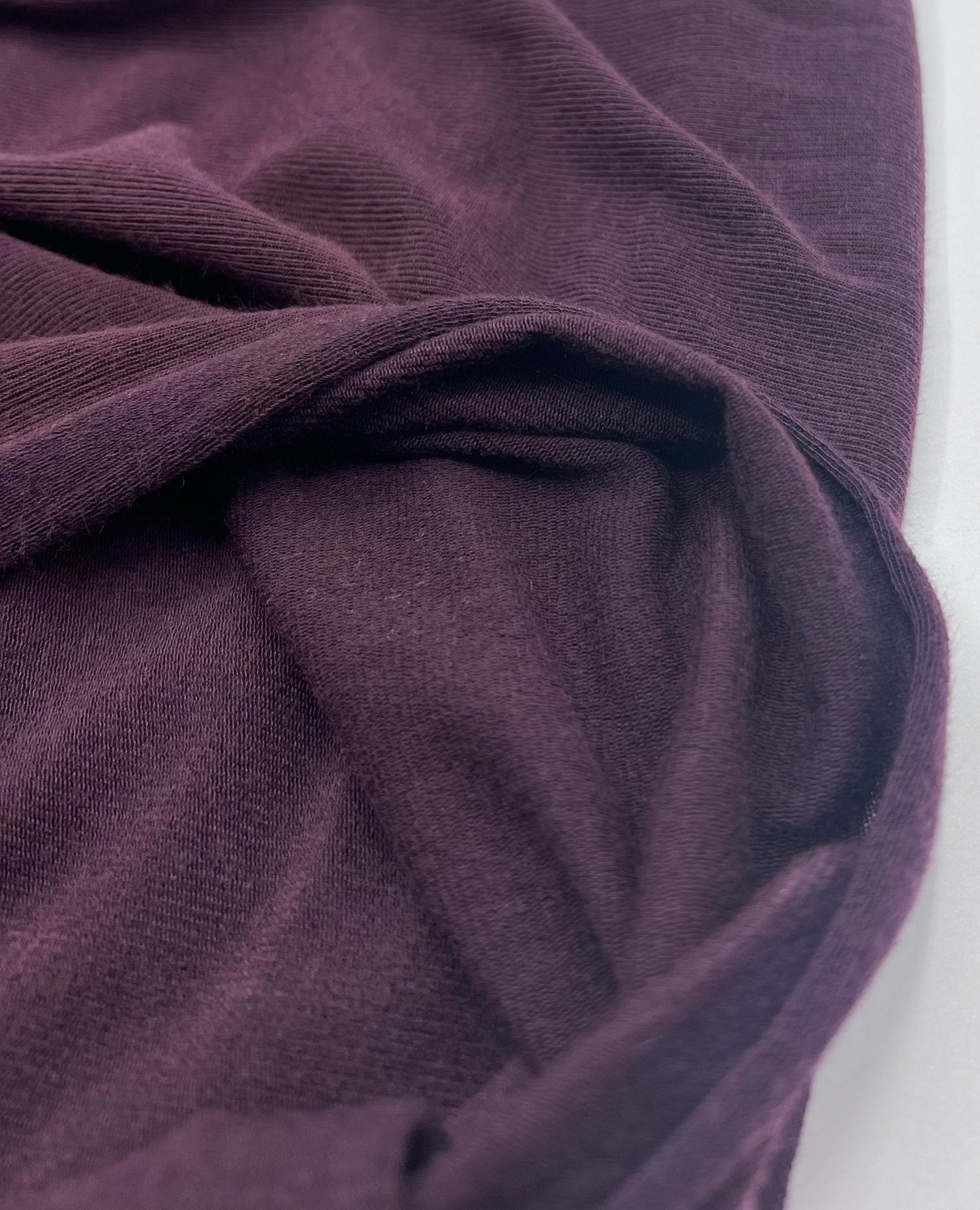Plum Lightweight Melange Knit Stretch Fabric