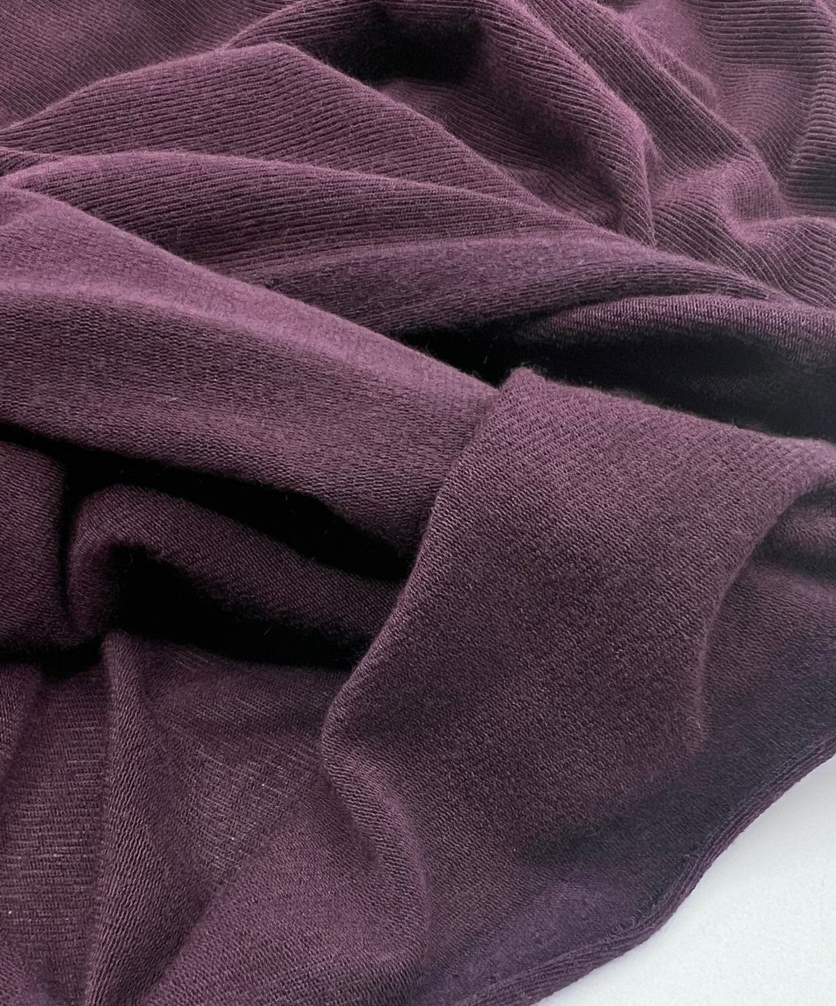 Plum Lightweight Melange Knit Stretch Fabric