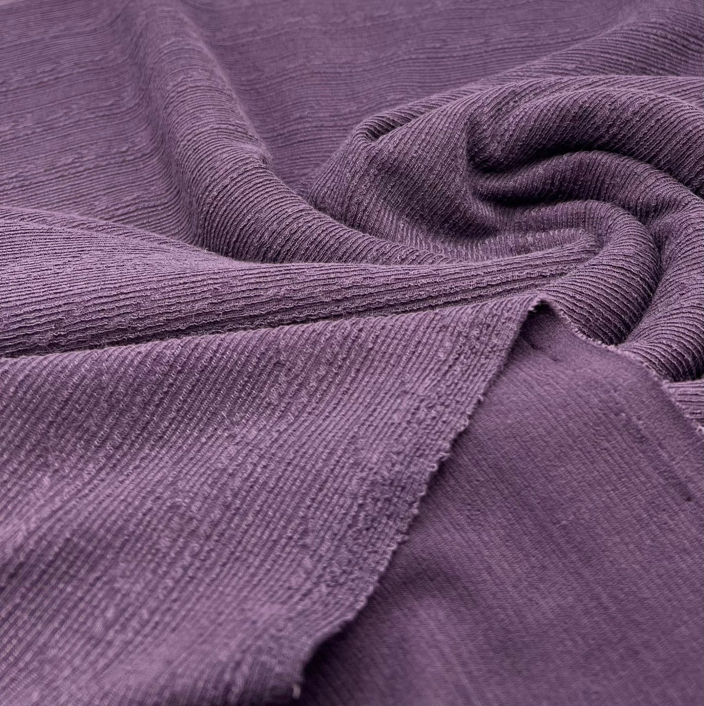 Plum Soft Striped Textured Stretch Fabric