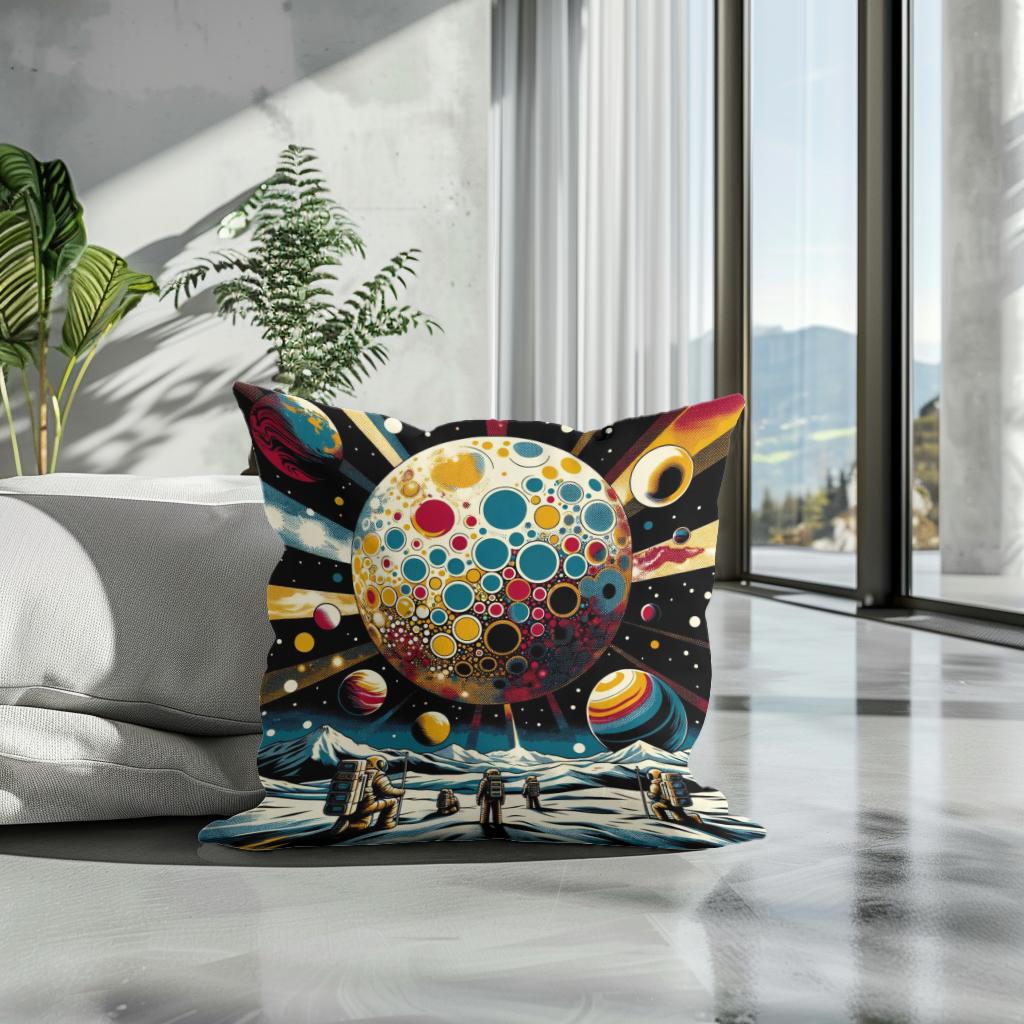 Cosmic Pop Exploration Cotton Cushion