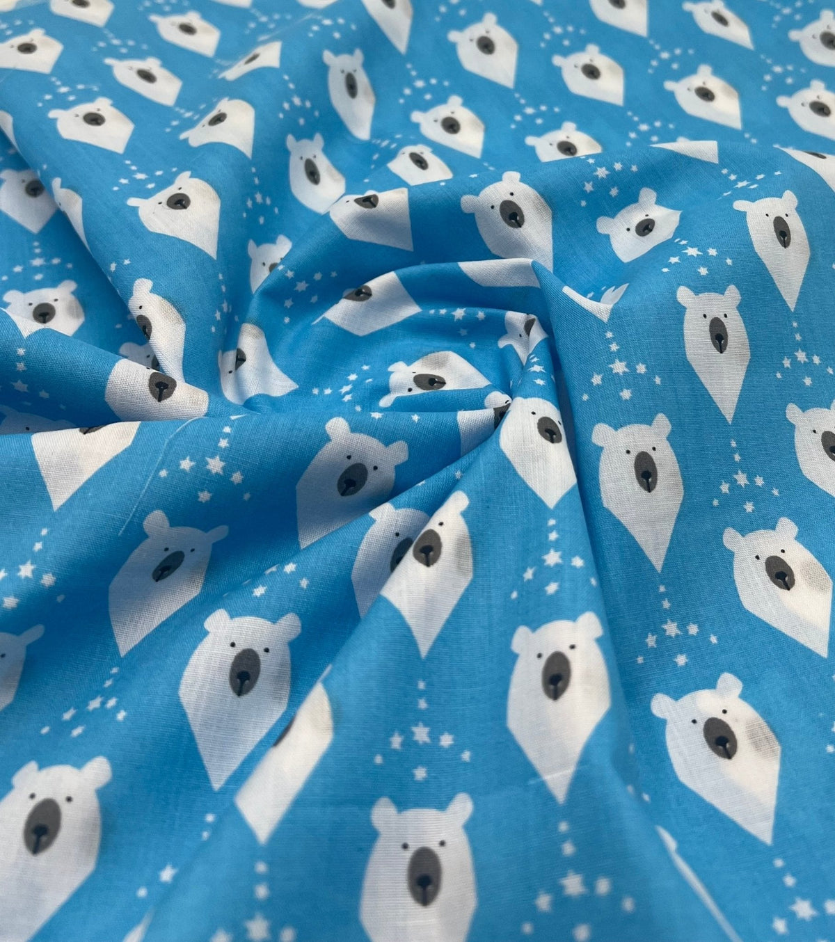 Polar Bear Printed Polycotton 90 GSM 80/20 44 Inch Non Stretch