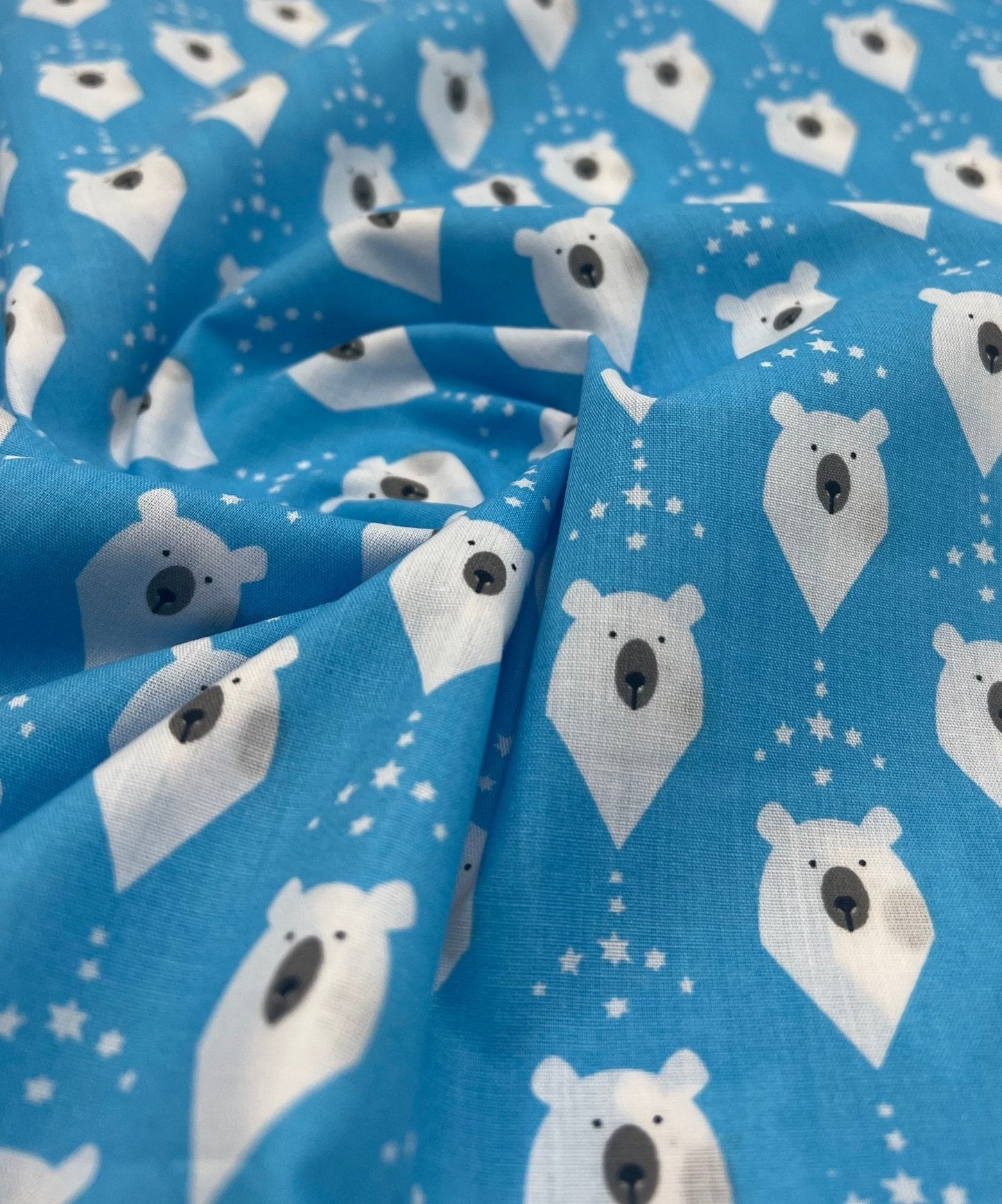 Polar Bear Printed Polycotton 90 GSM 80/20 44 Inch Non Stretch