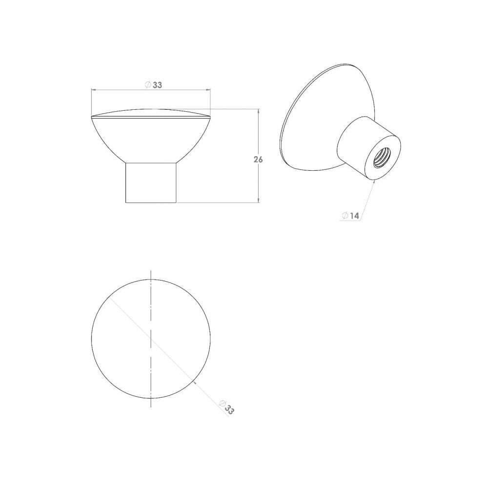 Polished Chrome Cabinet Knob – M4TEC Durness C9