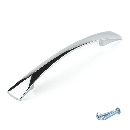 Polished Chrome Tapered Cabinet & Cupboard Handle – M4TEC Elgin D6