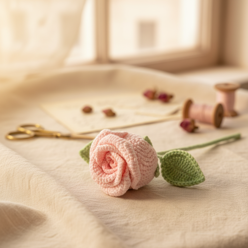 Enchanting Crochet Rose Bouquet – Romantic Gift for Lovers All Year Round