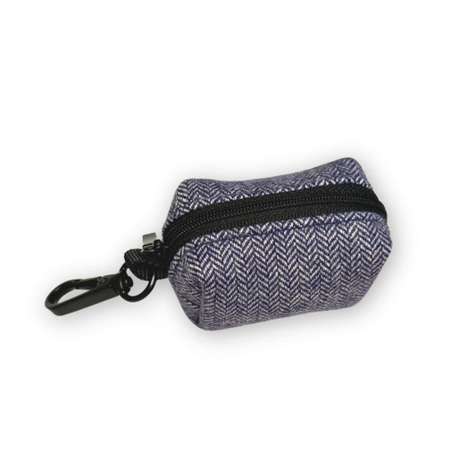 Poo Bag Holder - Tweed Blue