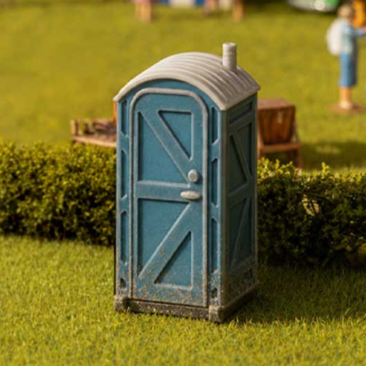 OO Scale Ready to Paint Portable Toilet - Style 1