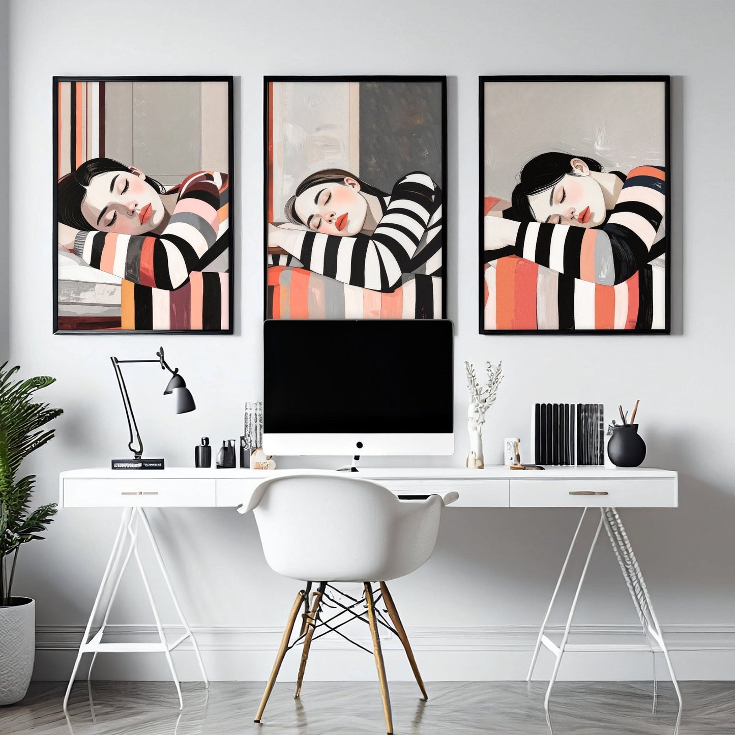 Posters Art Prints | Set of 3 Boho Women Wall art Prints