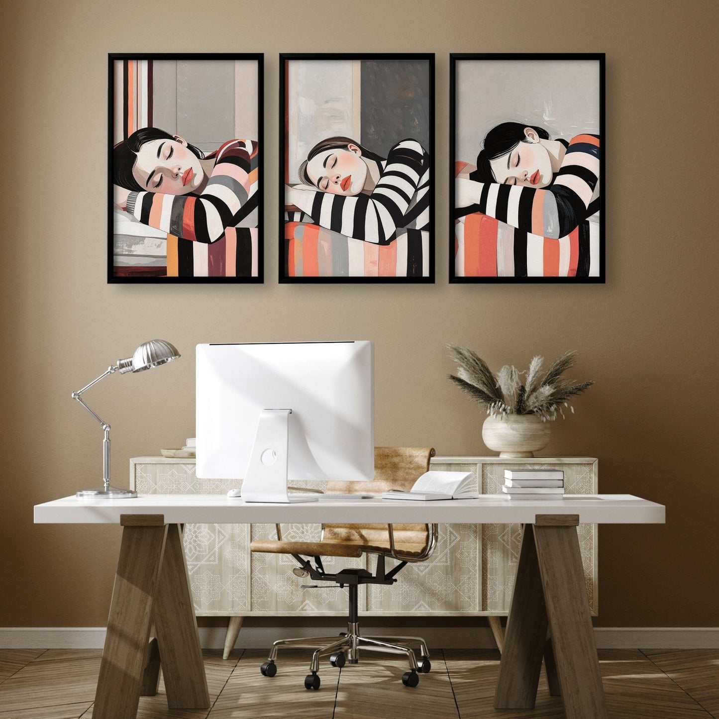 Posters Art Prints | Set of 3 Boho Women Wall art Prints