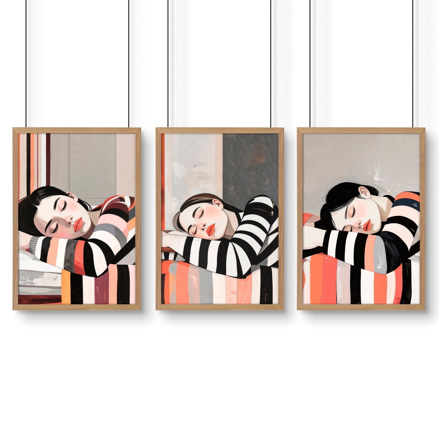 Posters Art Prints | Set of 3 Boho Women Wall art Prints