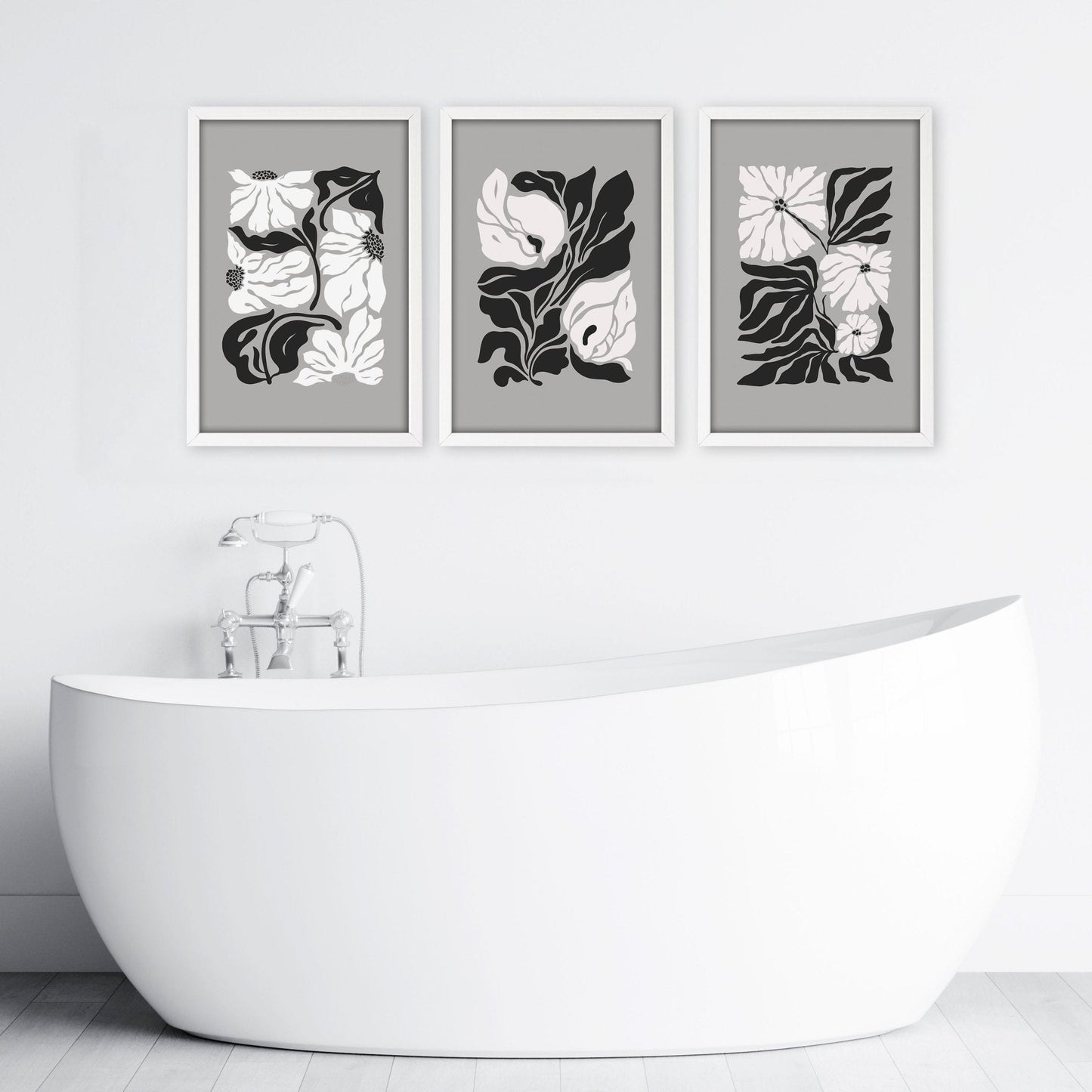Posters For Bathrooms | Set of 3 Botanical Wall art Prints
