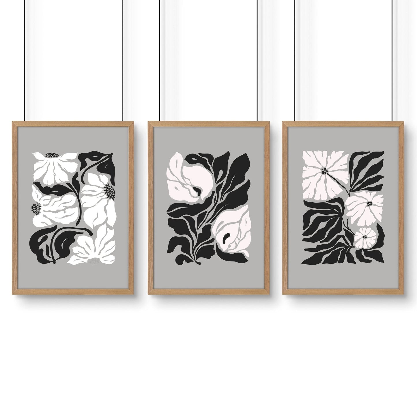 Posters For Bathrooms | Set of 3 Botanical Wall art Prints