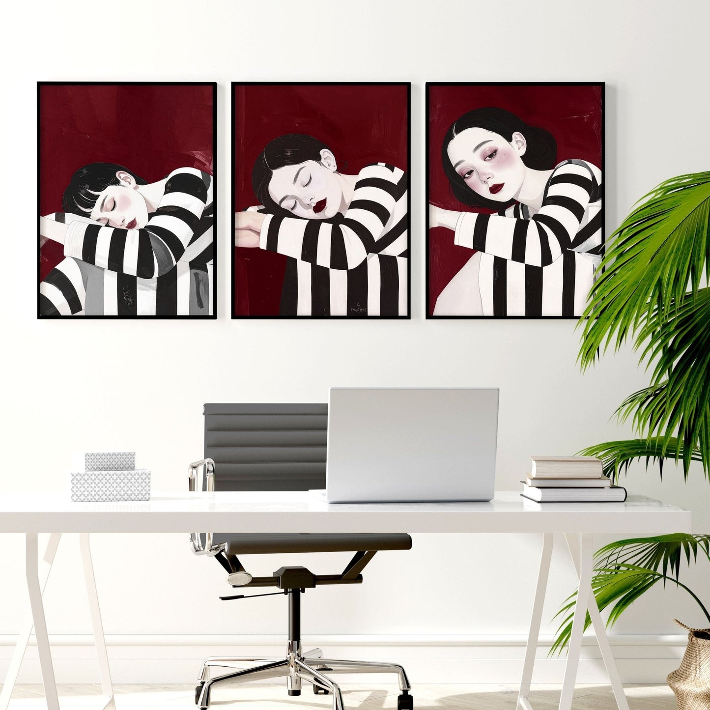 Posters Wall Art | Set of 3 Boho Women Wall art Prints