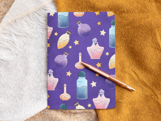 A5 Handmade Notebook with Magic Potion Design