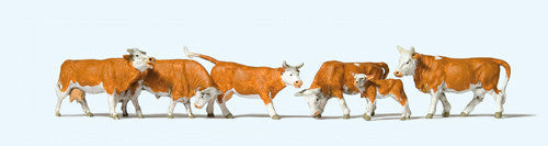 Brown and White Cows Terrarium Figures 10146