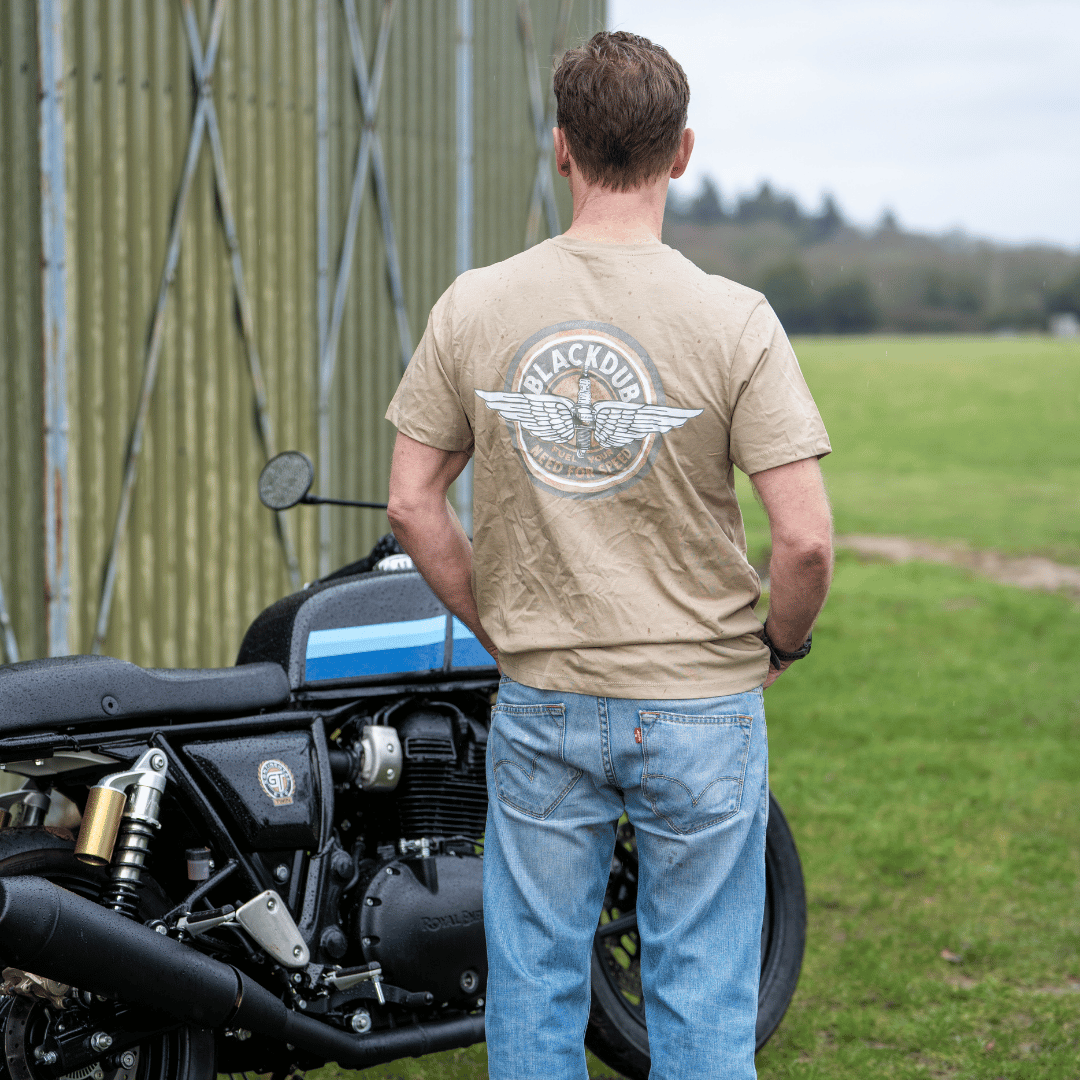 Beige Circle Wings Tee