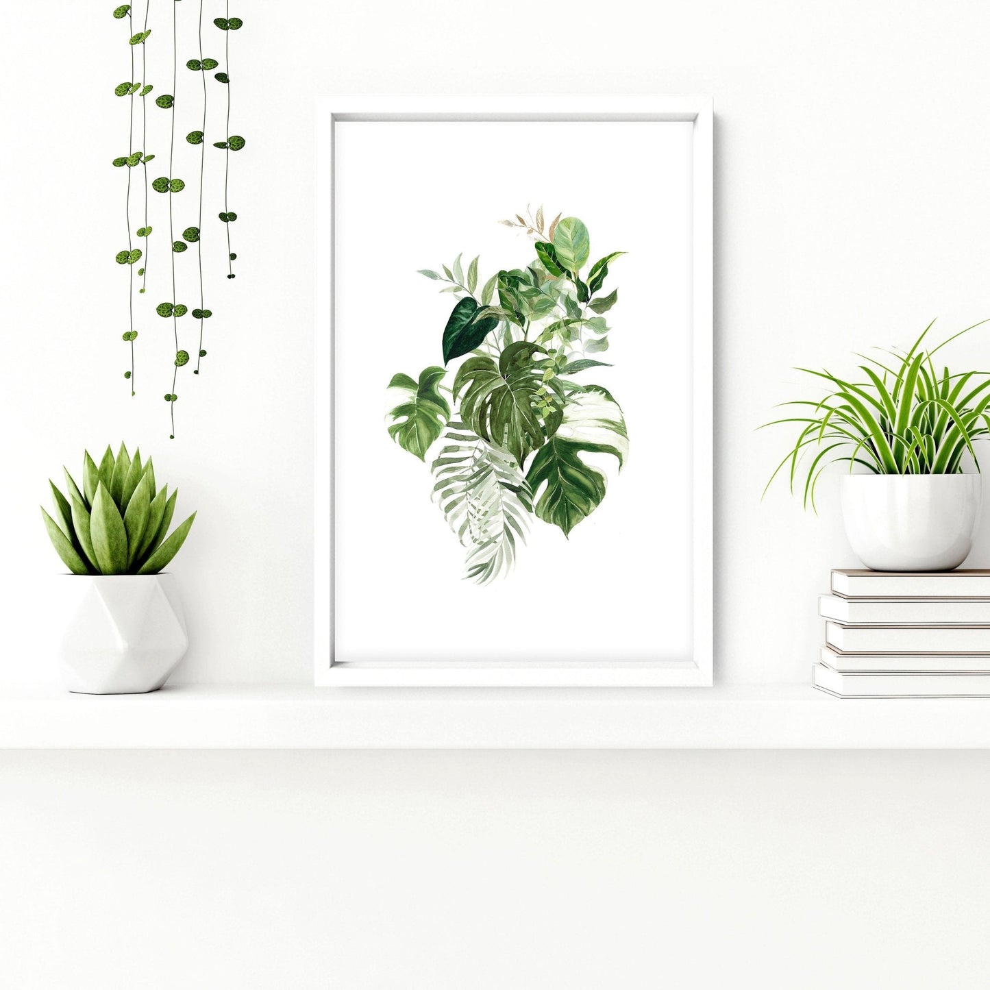 Art for bathroom walls uk | set of 3 Tropical wall prints