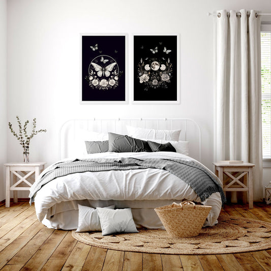 Prints Bedroom | Set of 2 Dark Academy Wall art Prints