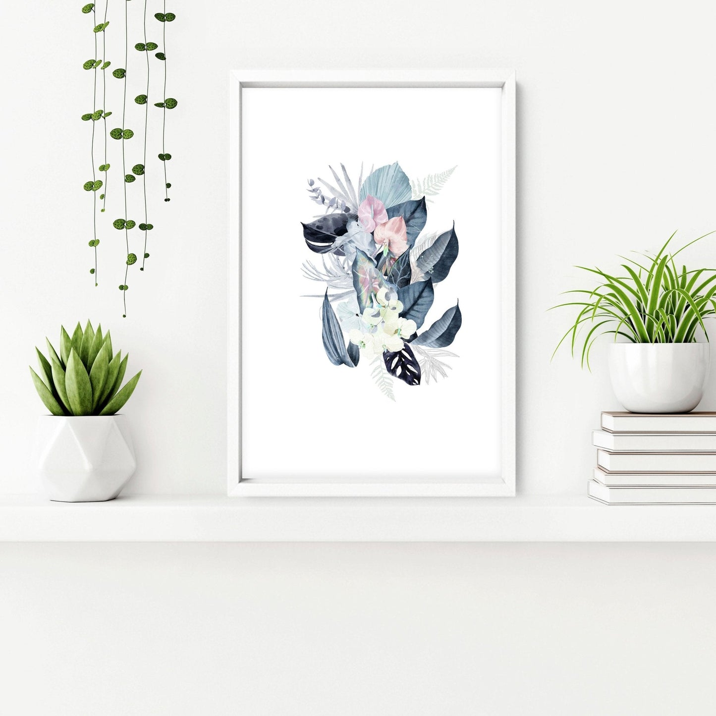 Prints for a bathroom wall | set of 3 Tropical wall art