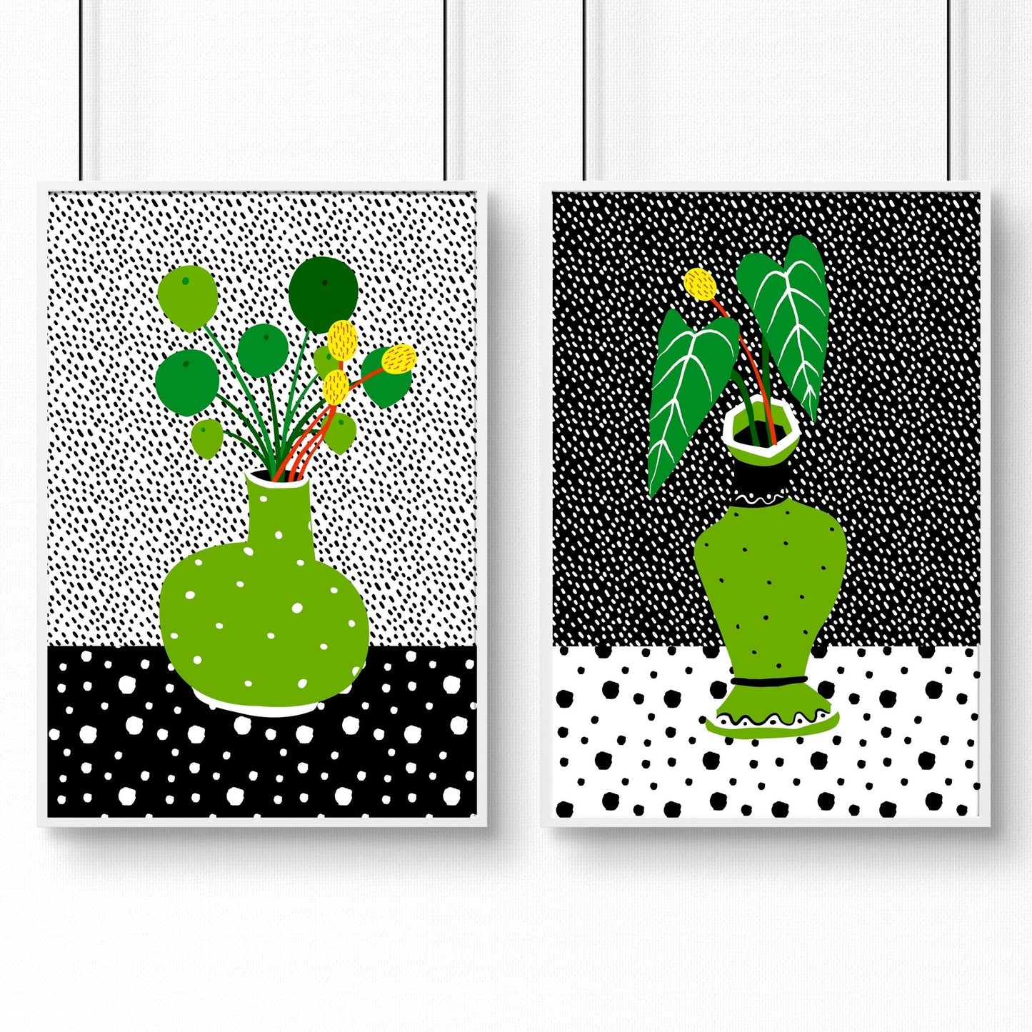 Art in the kitchen | set of 2 wall art poster prints