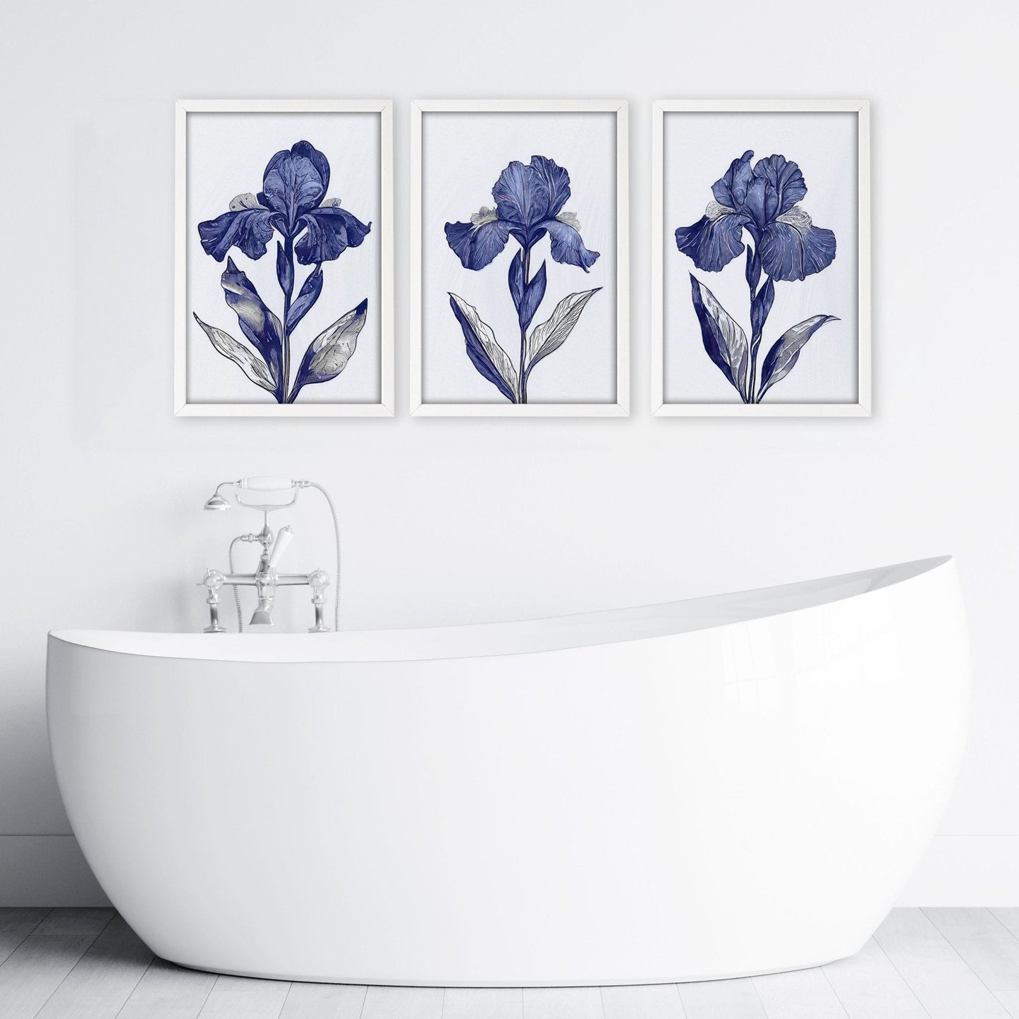 Prints For Bathroom | Set of 3 Botanical Wall art Prints