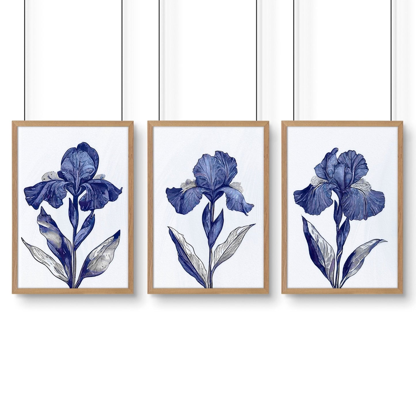 Prints For Bathroom | Set of 3 Botanical Wall art Prints