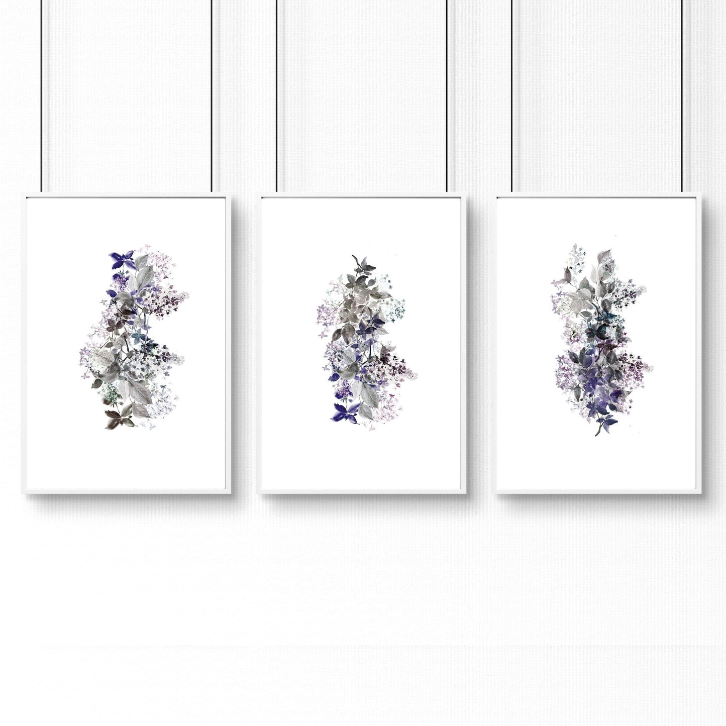 Prints for bedrooms | set of 3 Shabby Chic Floral wall art