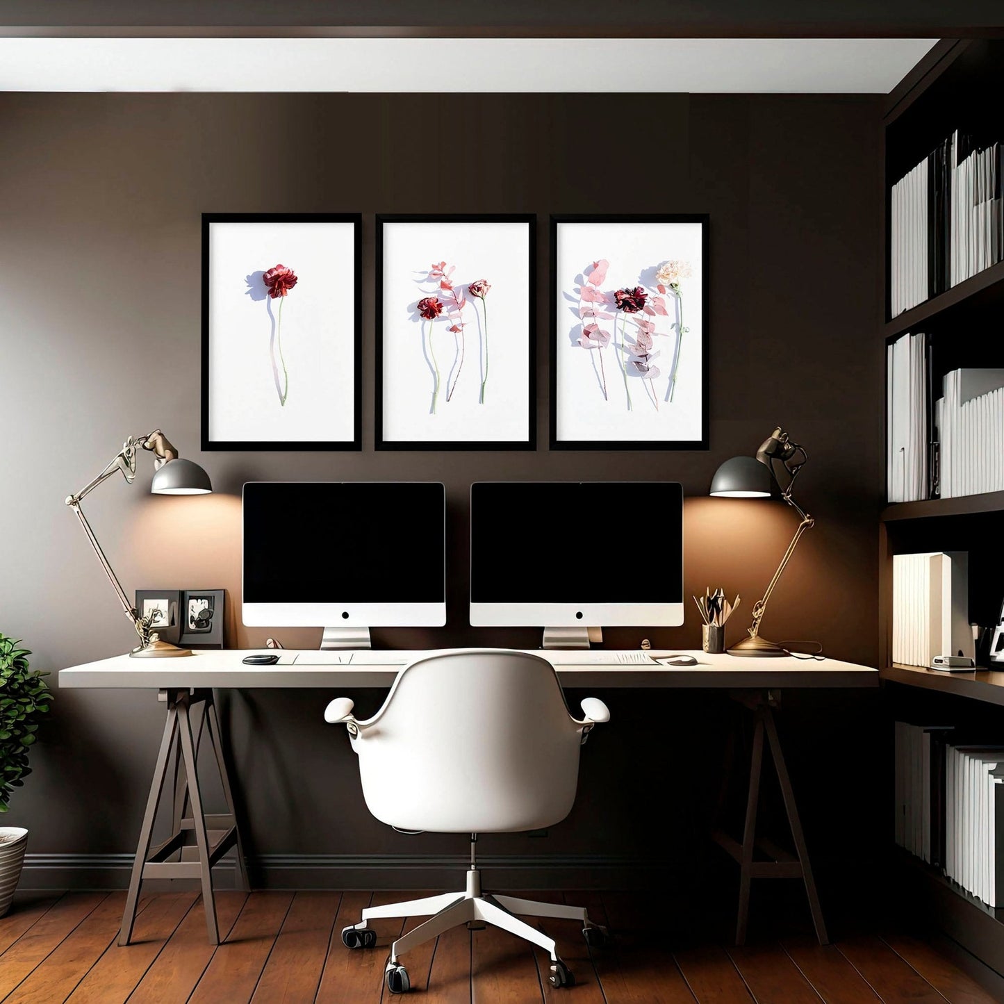 Art flowers | set of 3 framed wall art