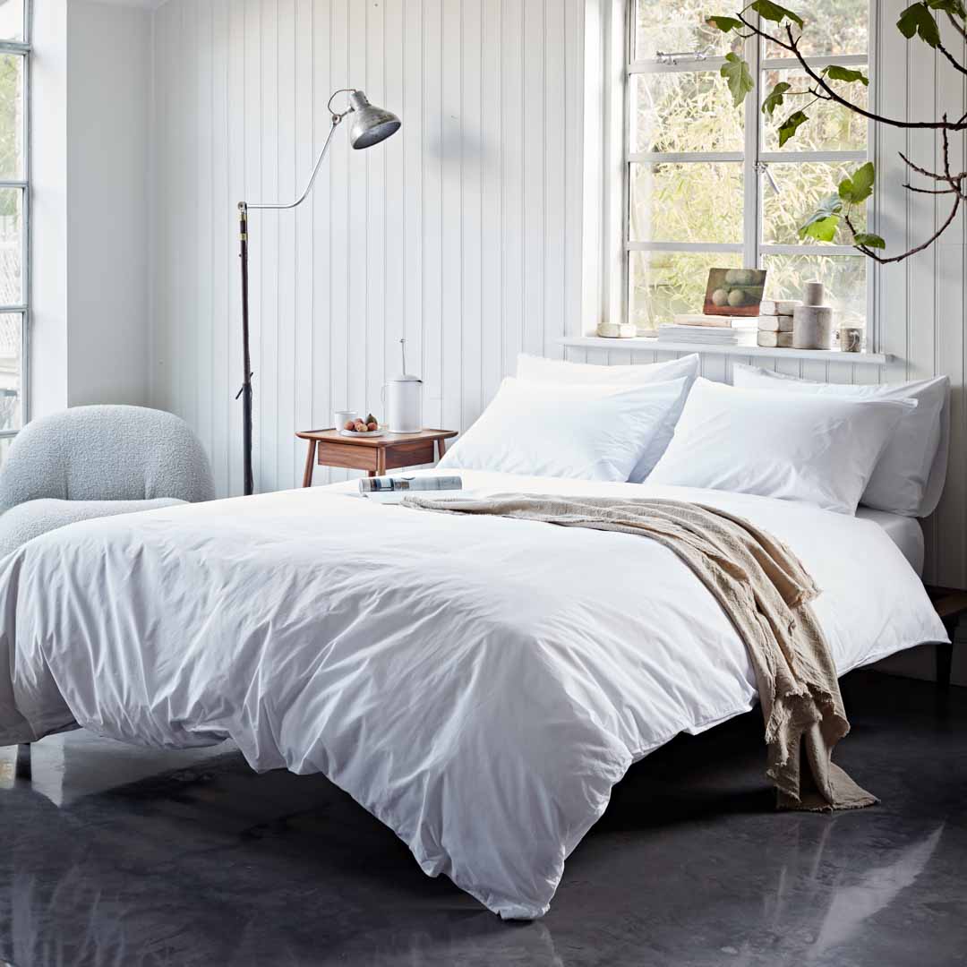Cotton Collective Sheet Set: Duvet Cover + Fitted Sheet + 2 Pillowcases