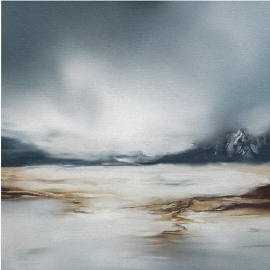 Blue Haze Square Framed Printed Canvas