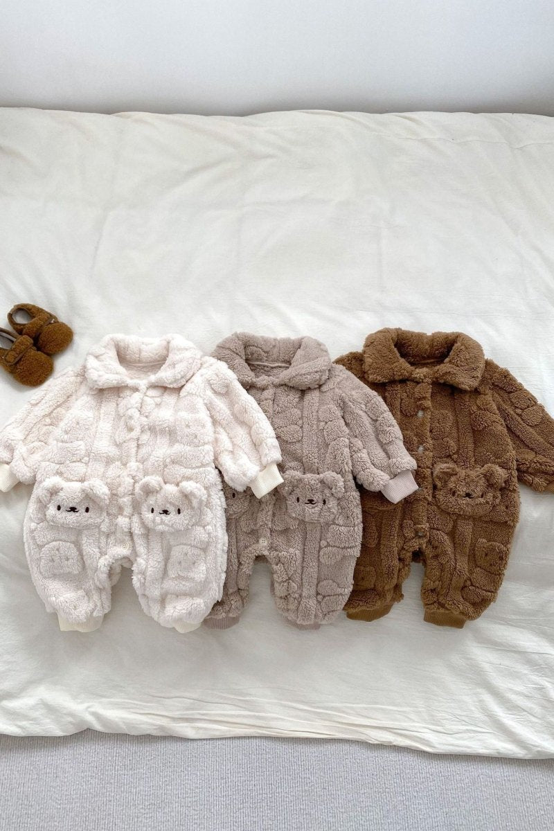 The Fur Bear Lining Fluffy Coat Romper