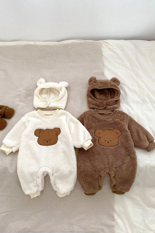 The Love Fur Bear Knitted Hooded Pramsuit