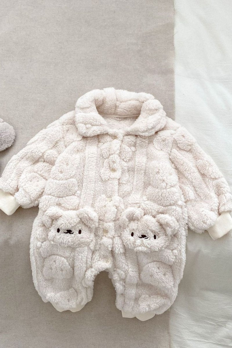 The Fur Bear Lining Fluffy Coat Romper
