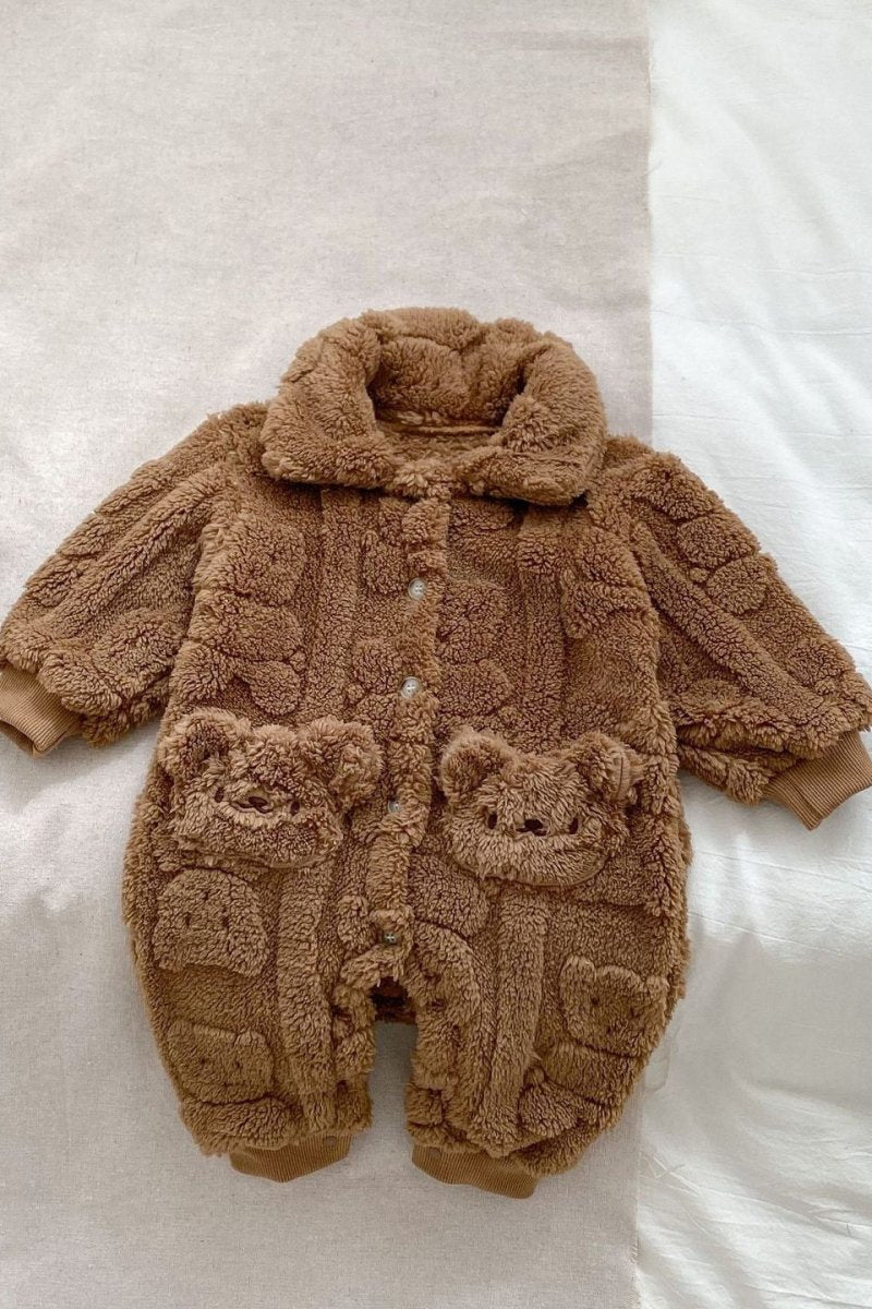 The Fur Bear Lining Fluffy Coat Romper