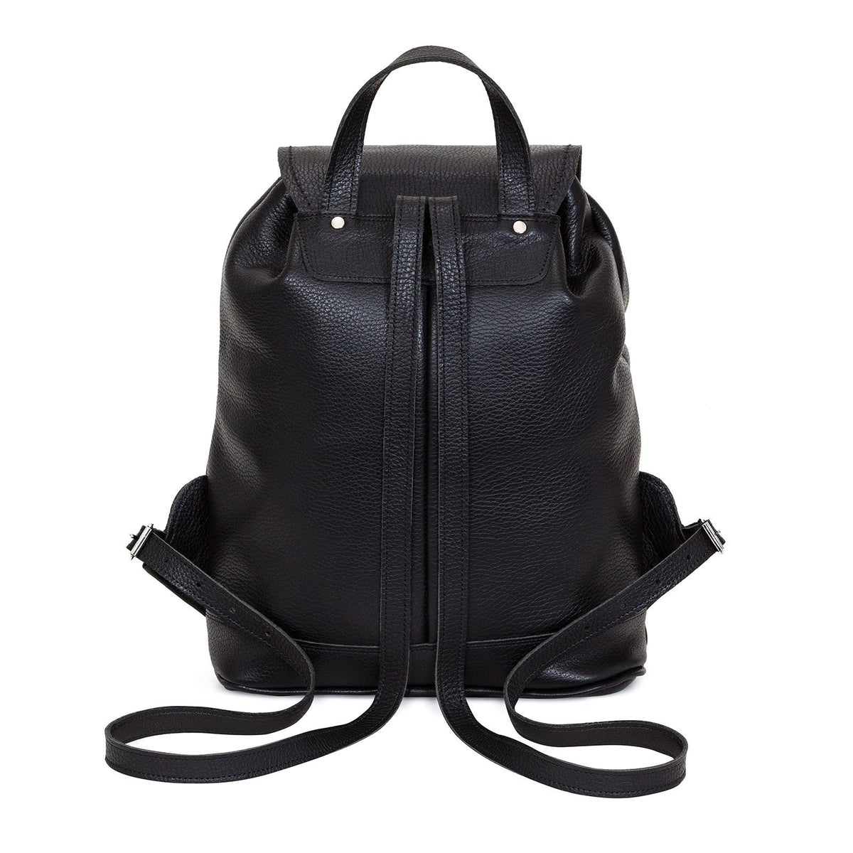 Soft Leather Backpack - Black & White Checkerboard