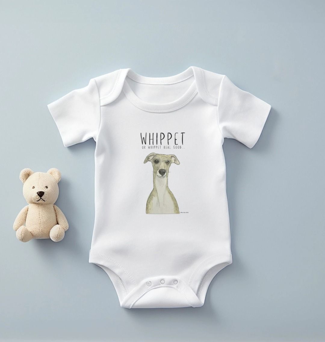 Whippet-Approved Snuggles: The Cutest Baby Bodysuit Ever!