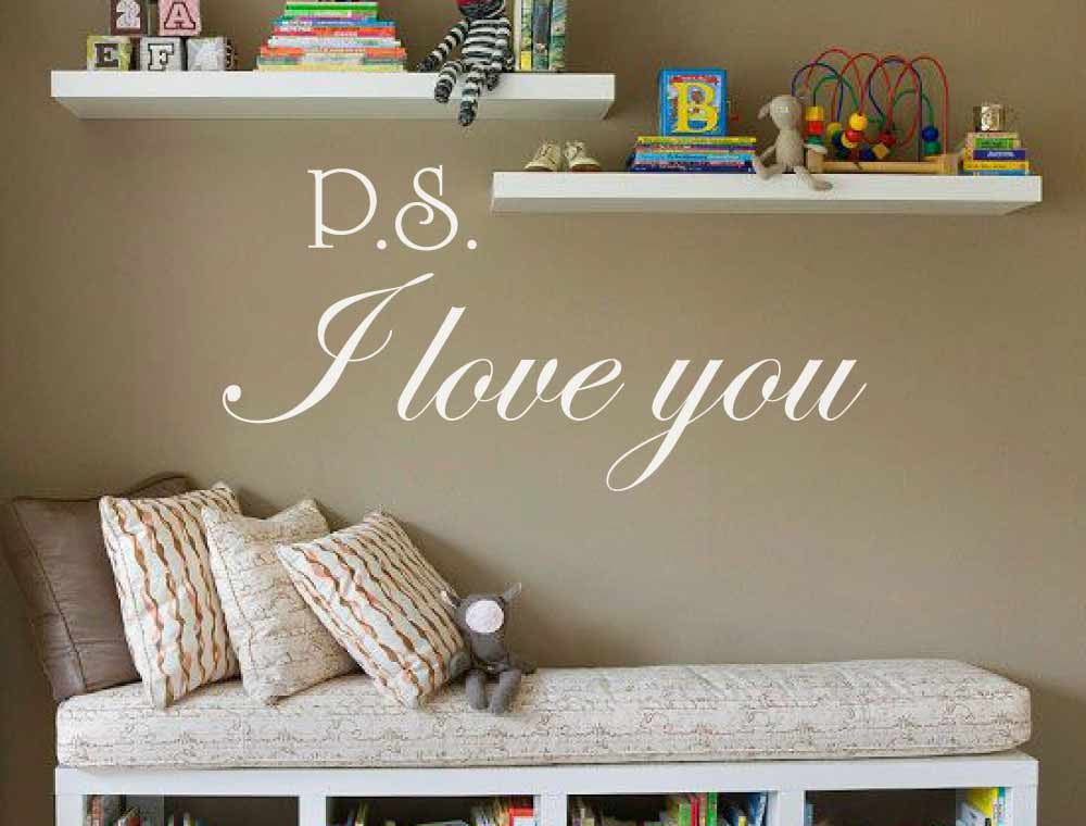 PS I Love You Quote Wall Sticker