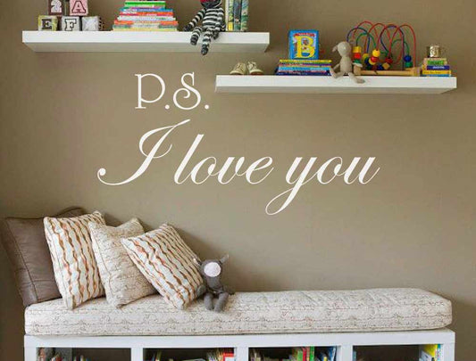 PS I Love You Quote Wall Sticker