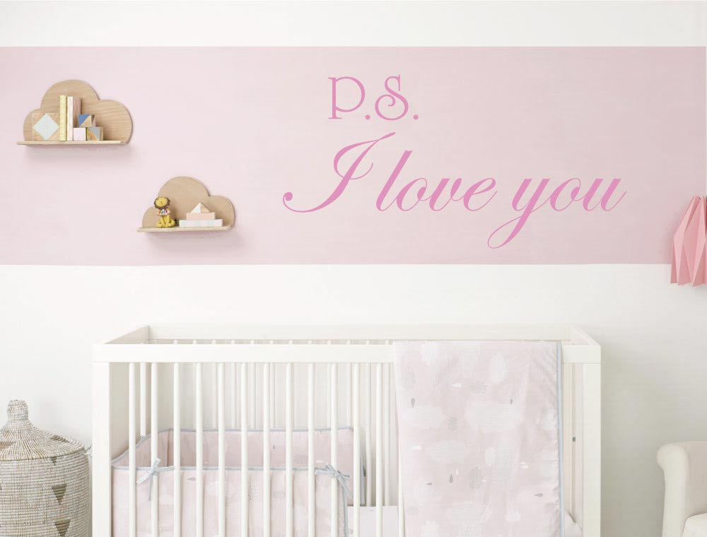 PS I Love You Quote Wall Sticker