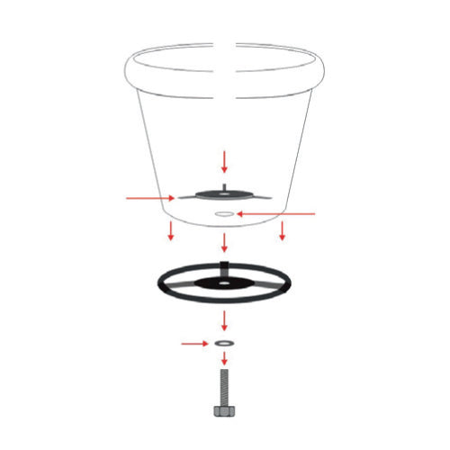 PoppyForge Single Stem Tuteur Pot Clamp Kit