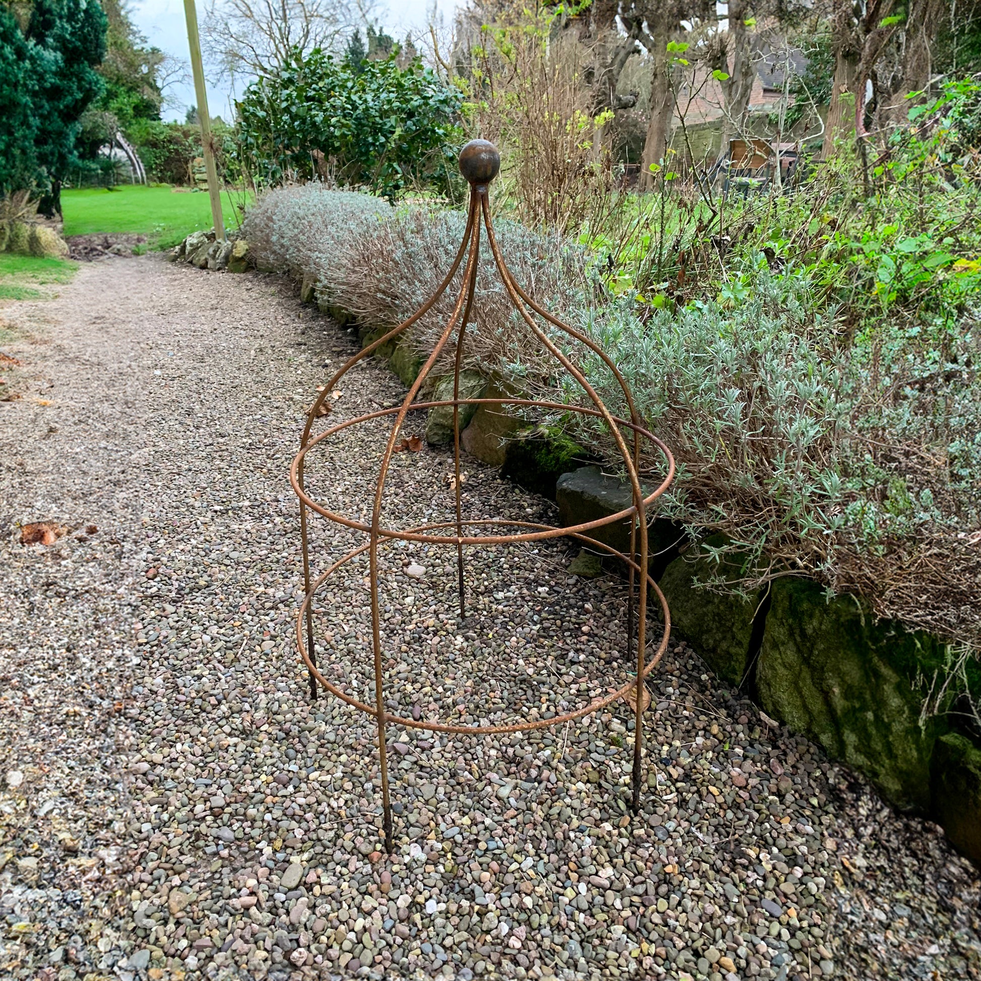 metal lobster pot plant support PoppyForge Paris Cloche Plant Support